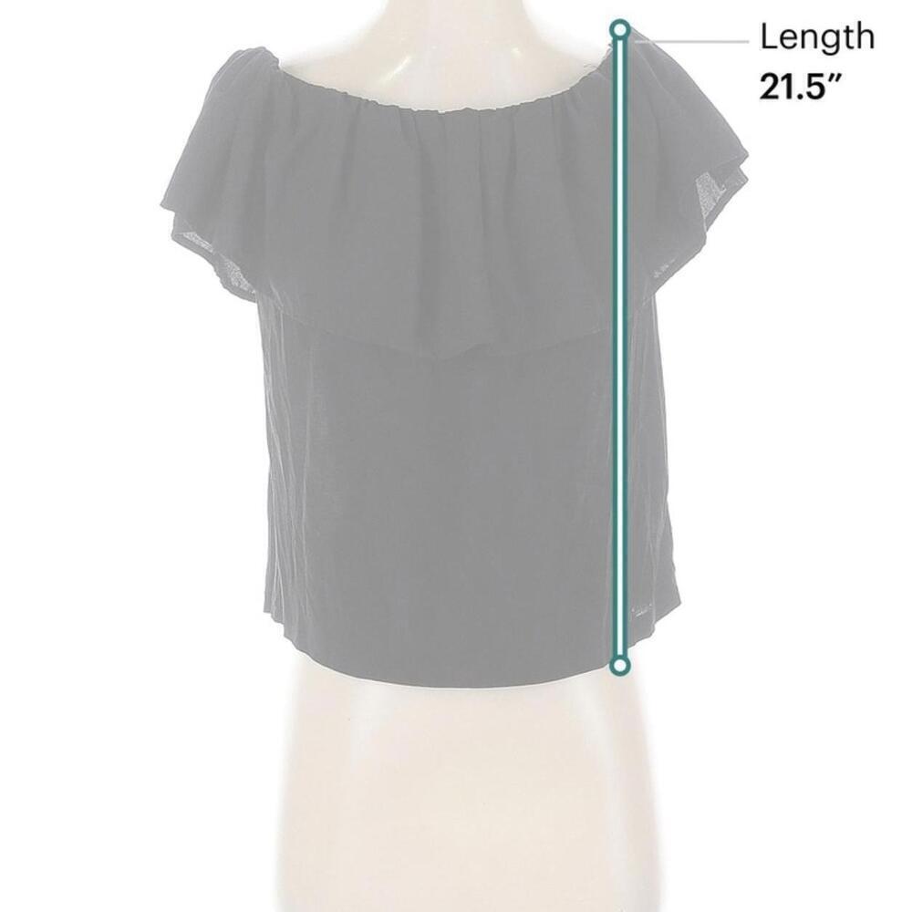 Black Off-Shoulder Ruffle Top - Picture 3 of 4